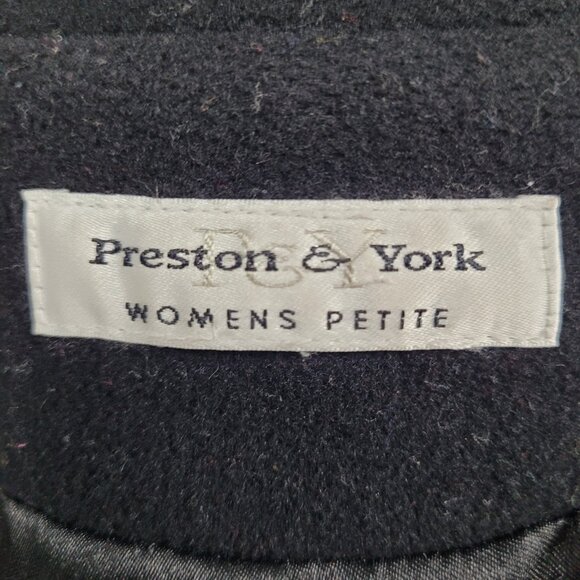 Preston & York Black Buttoned Lined Pockets Over Coat Size 1XW - Picture 3 of 13